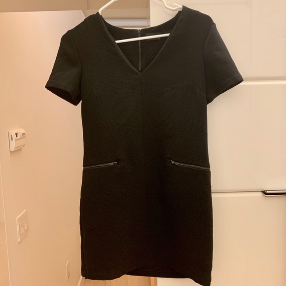 Topshop Black Shift Dress with Pockets Size 2 - Picture 1 of 5